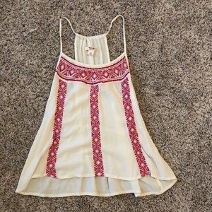 White and pink tank top